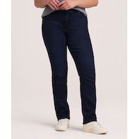 Denver Hayes Women's Curvy Fit Mid Rise Straight Jeans