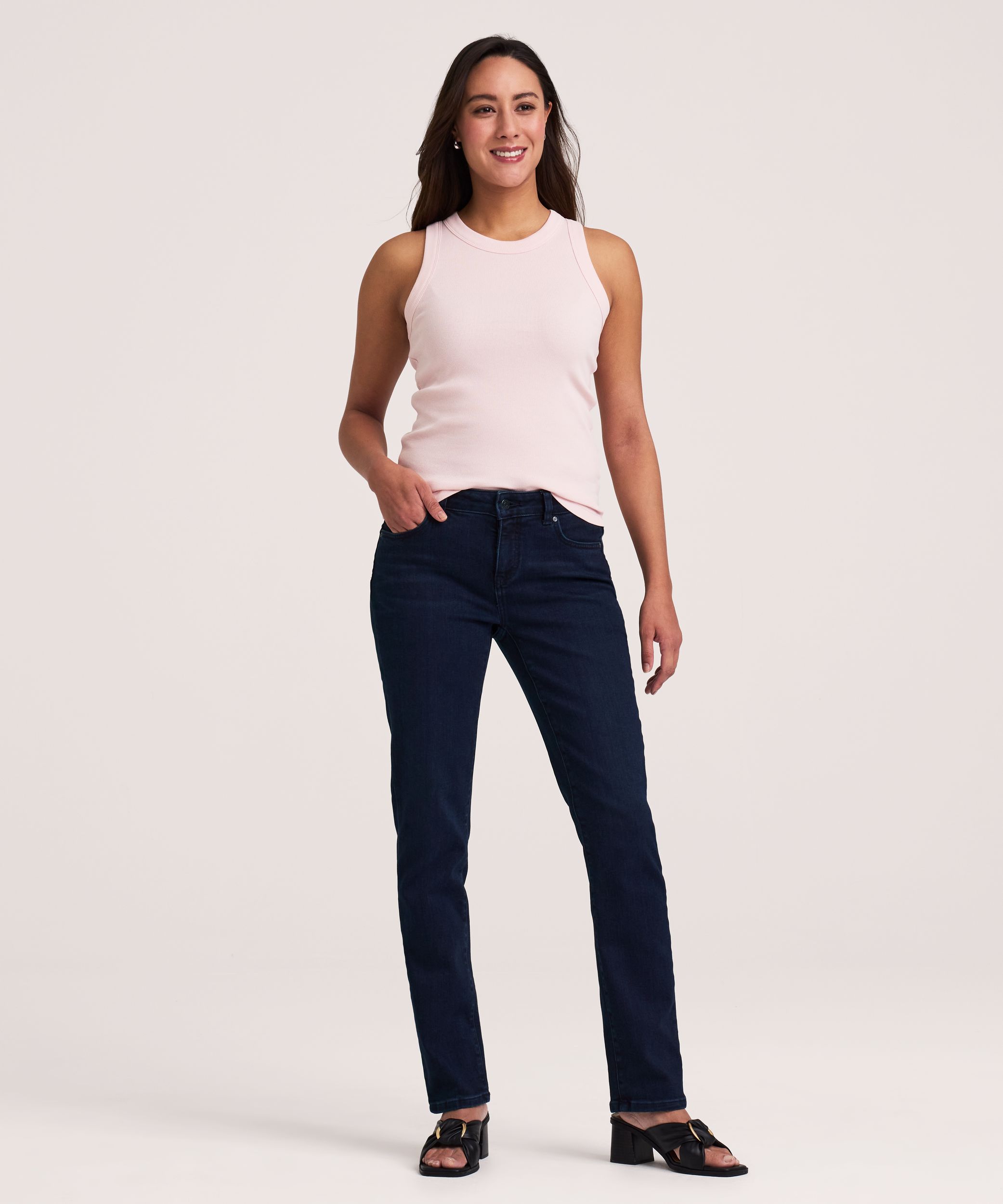 Jean Denver Hayes à jambe droite épousant les courbes pour femmes