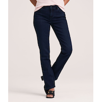 Denver Hayes Women's Curvy Fit Mid Rise Straight Jeans Front_Flat