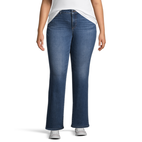 Denver Hayes Women's Curvy Mid Rise Bootcut Jeans - Medium Indigo