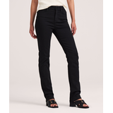 Jean Denver Hayes de coupe étroite à jambe droite et à taille haute pour femmes Front_Flat