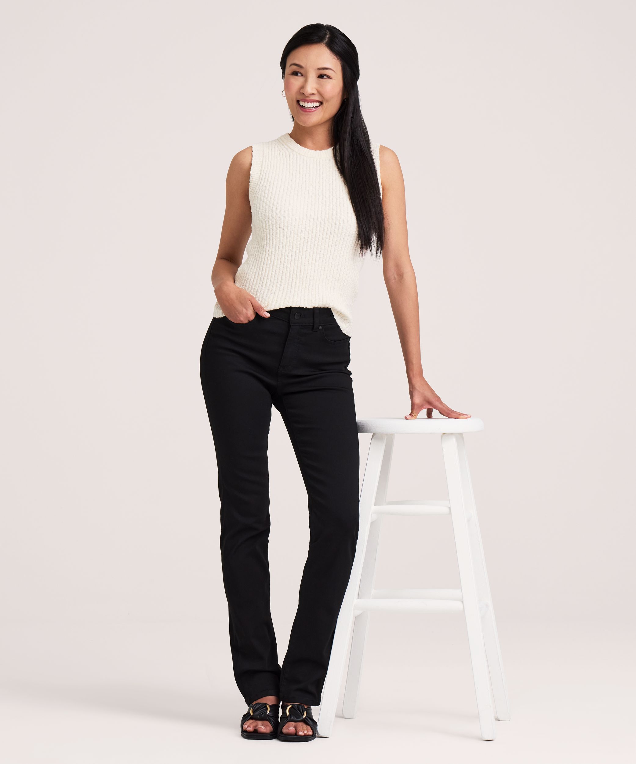 Denver Hayes Women's Slim Fit High Rise Straight Jeans