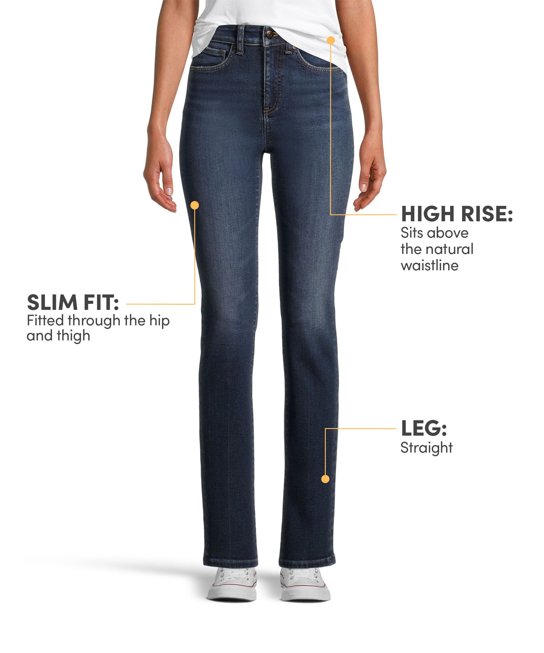 Denver Hayes Women's Slim Fit High Rise Straight Jeans