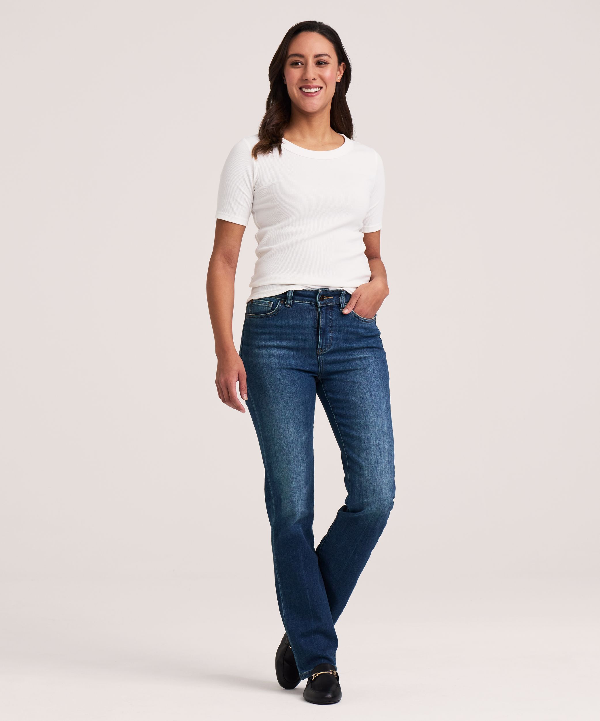 Denver Hayes Women's Slim Fit High Rise Straight Jeans