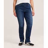 Jean Denver Hayes de coupe étroite à jambe droite et à taille haute pour femmes Front_Flat