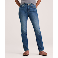 Denver Hayes Women's  Slim Fit High Rise Straight Jeans Front_Flat