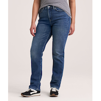 Denver Hayes Women's  Slim Fit High Rise Straight Jeans Front_Flat