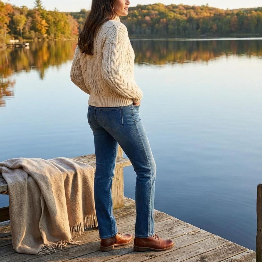 Denver Hayes Women's  Slim Fit High Rise Straight Jeans