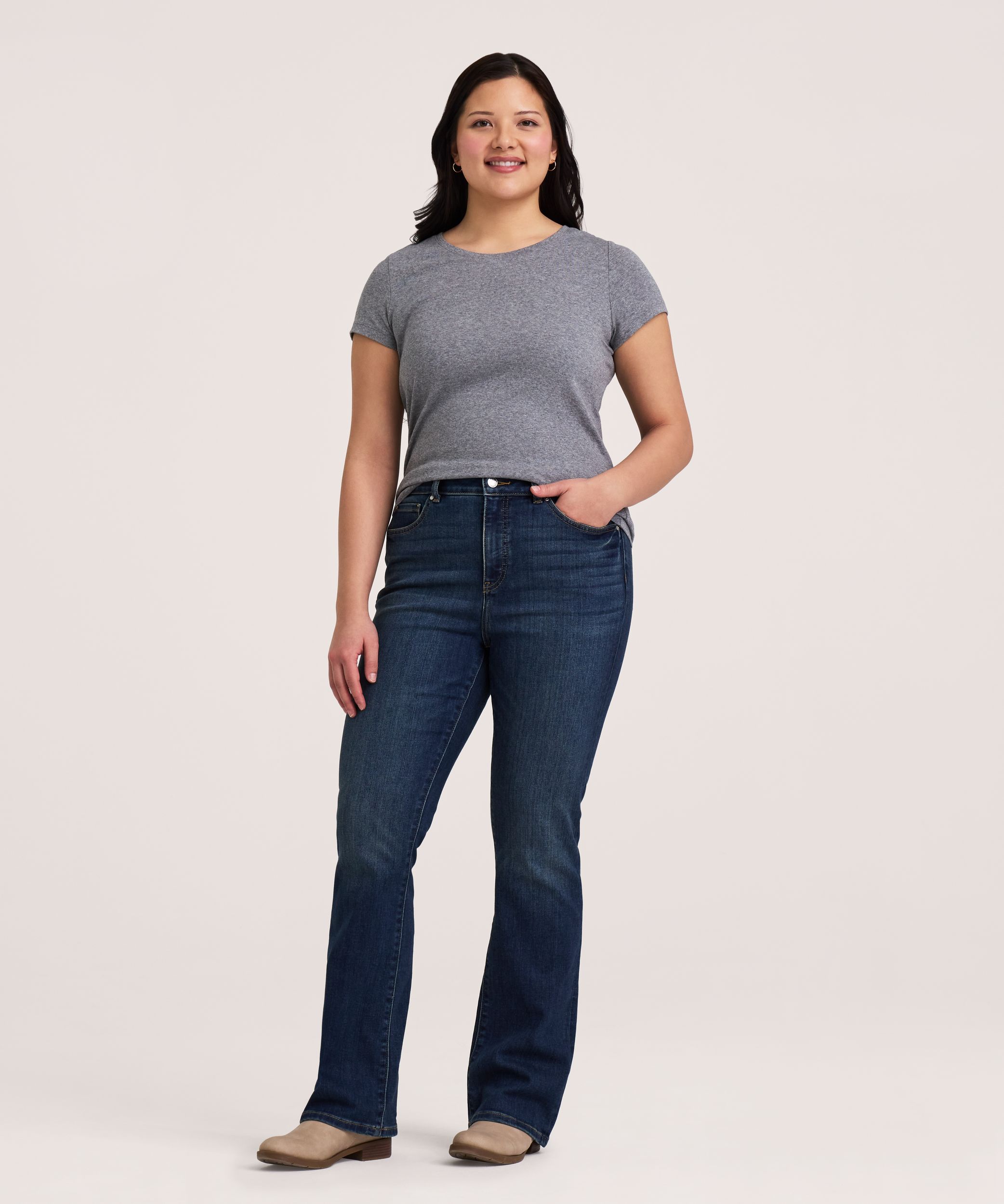 Jean semi-évasé Denver Hayes à taille haute pour femmes