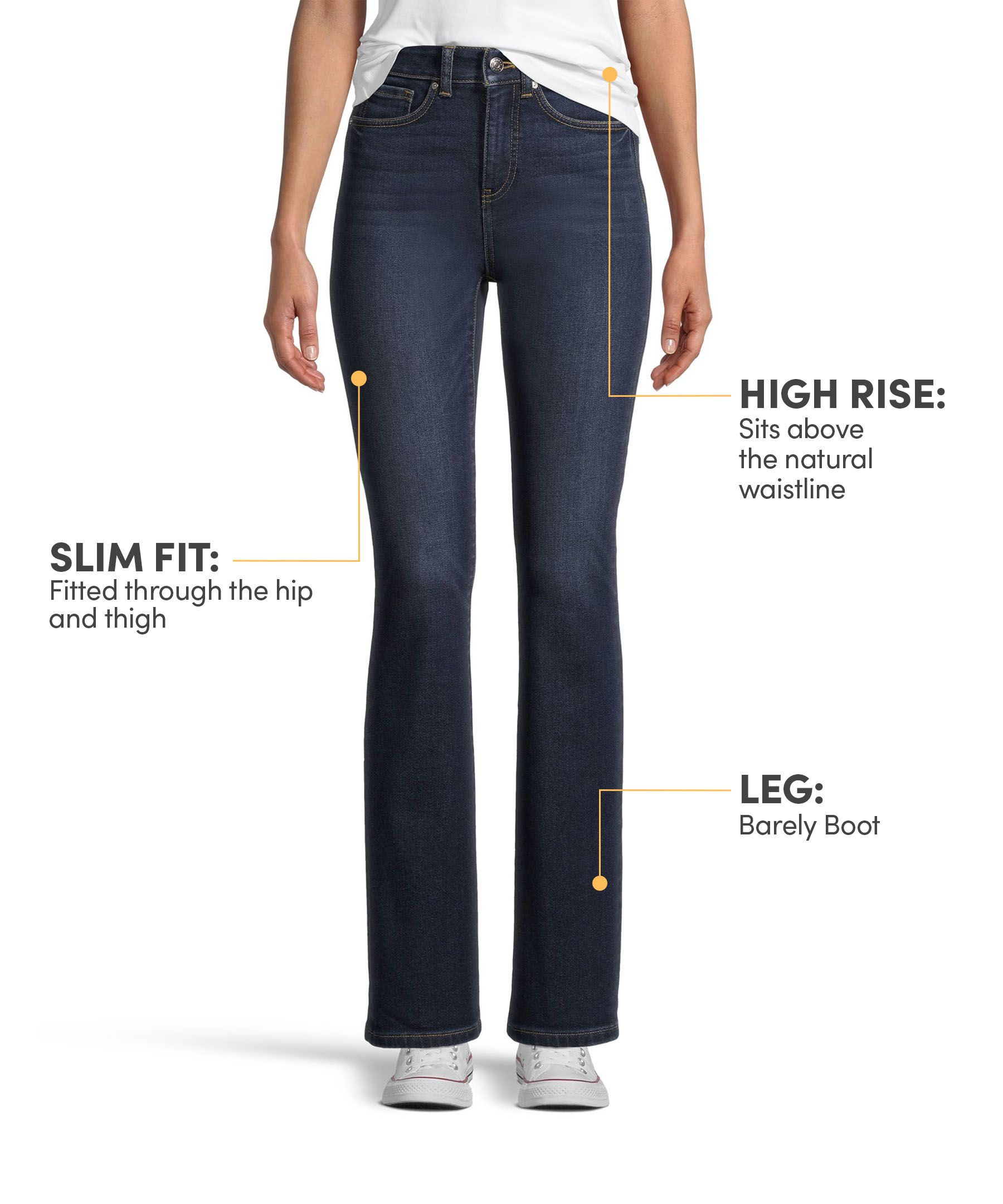 Denver Hayes Women's Slim Fit High Rise Bootcut Jeans