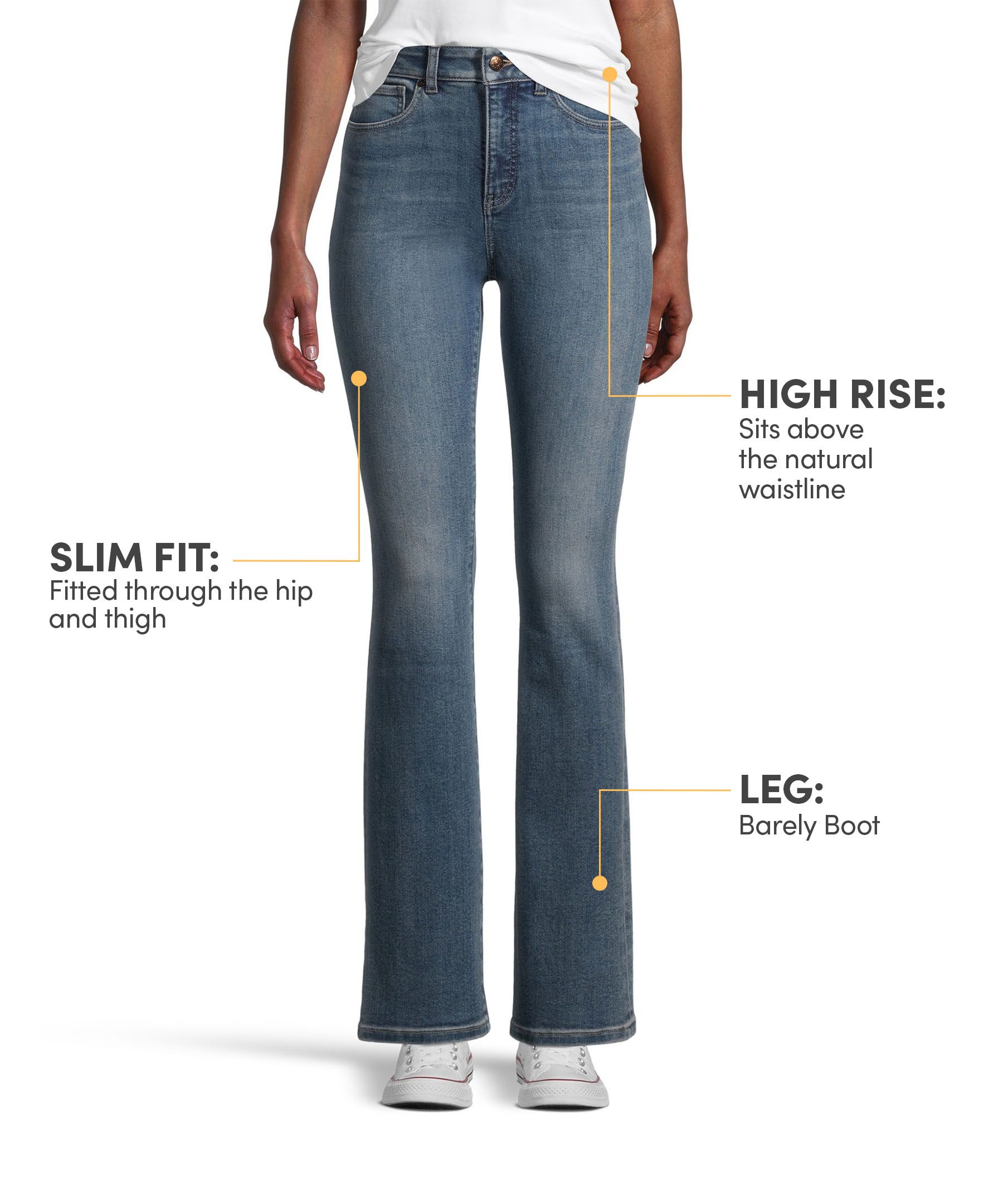 Denver Hayes Women's Slim Fit High Rise Bootcut Jeans