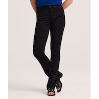 Jean semi-évasé Denver Hayes à taille haute pour femmes Front_Flat