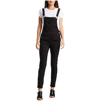 Silver Women's Overall Jeans Front_Flat