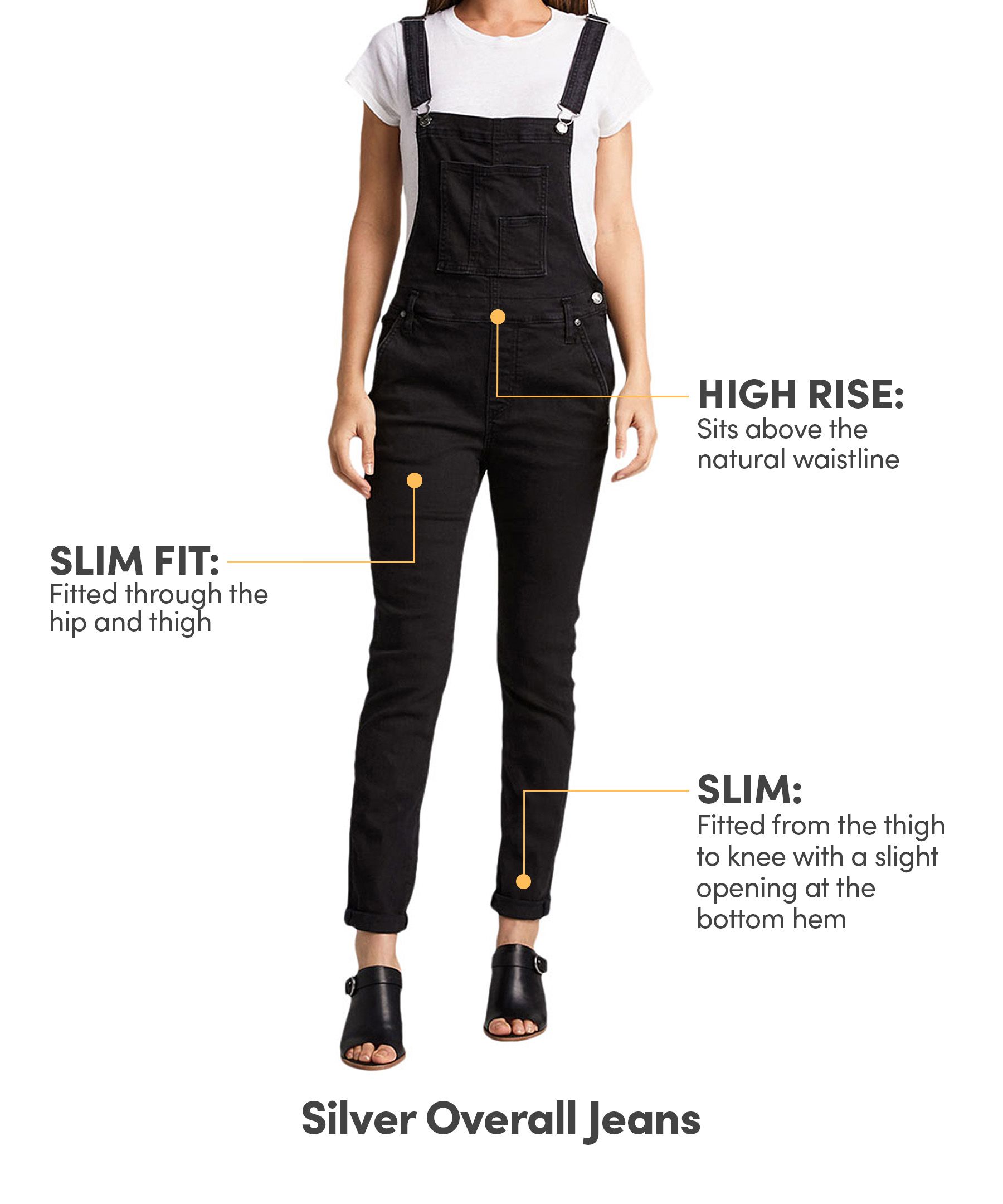 Silver Women's Overall Jeans