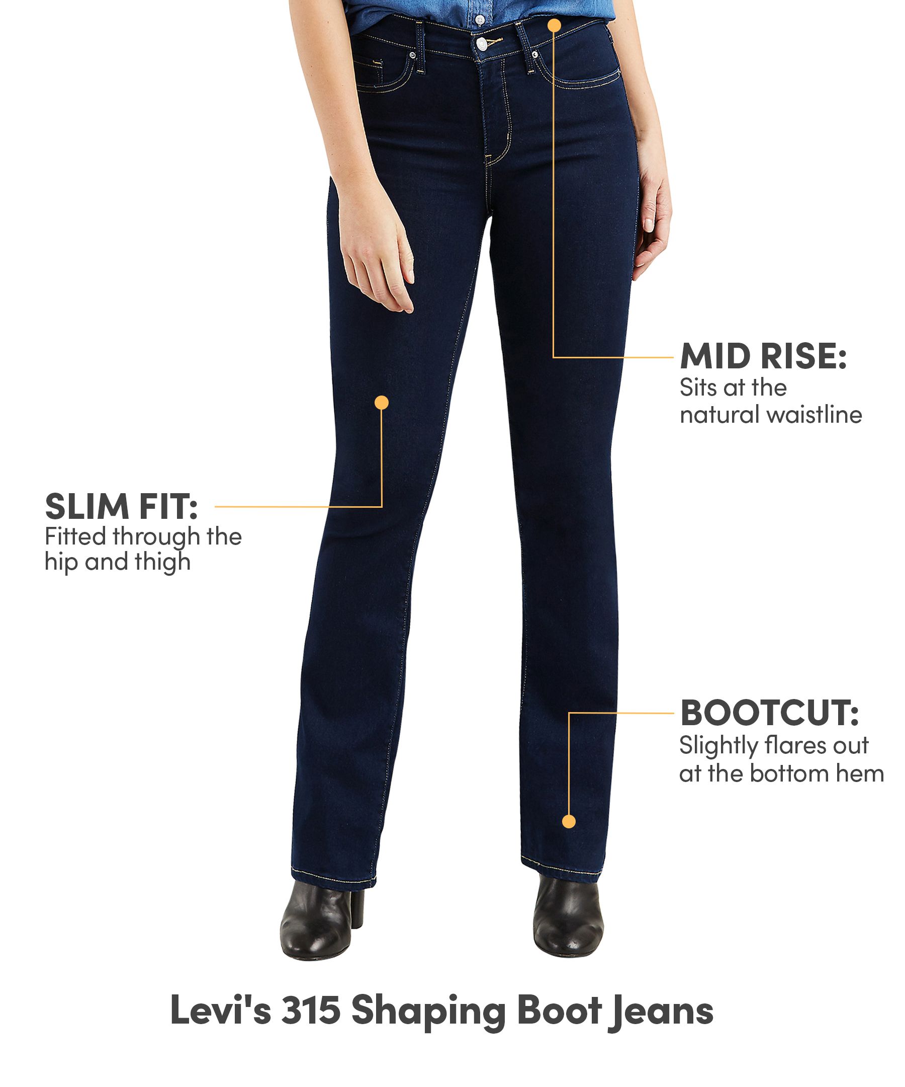 Levi's Women's 315 Shaping Mid Rise Bootcut Jeans