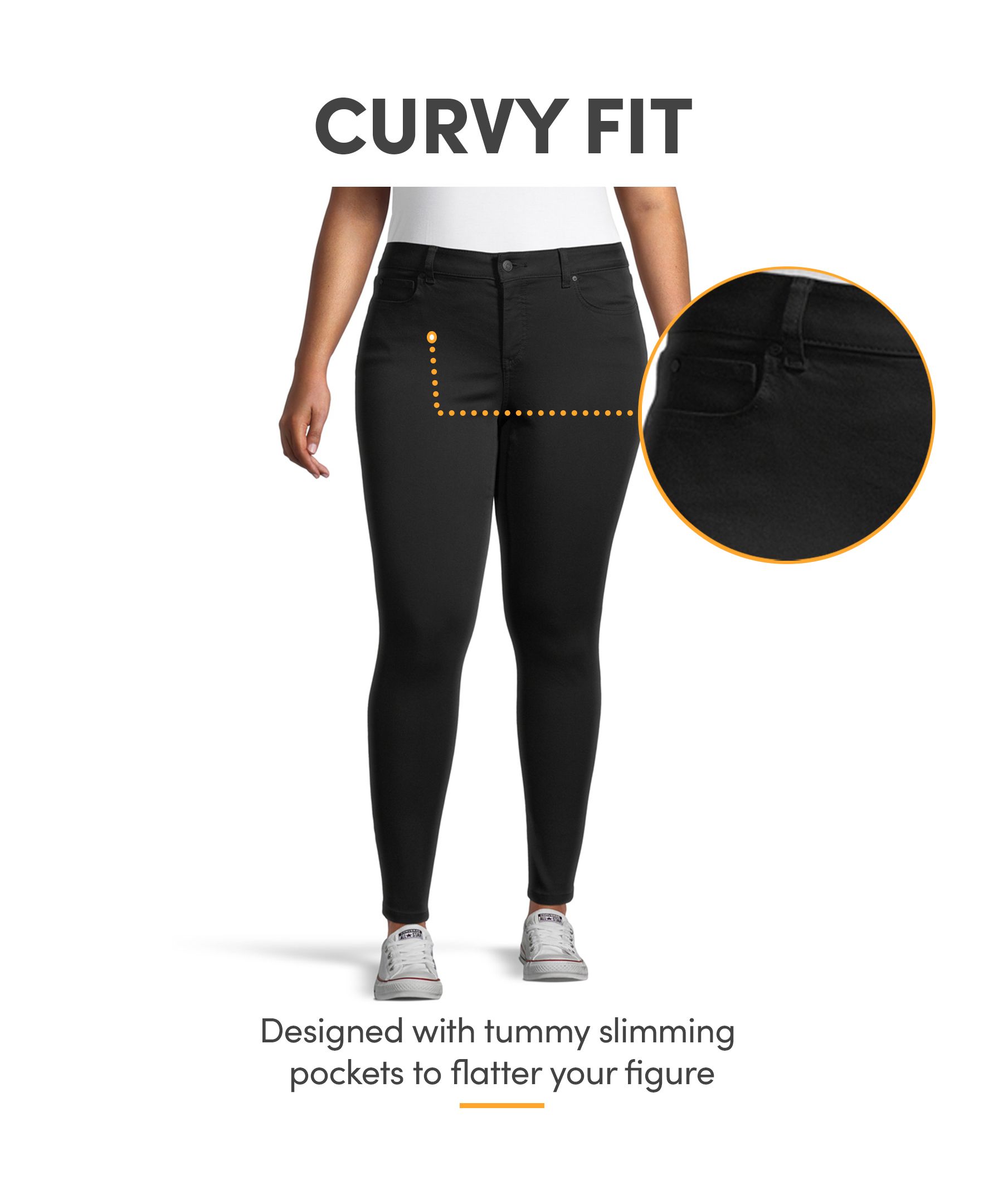 Denver Hayes Women's Curvy Fit Mid Rise Skinny Jeans