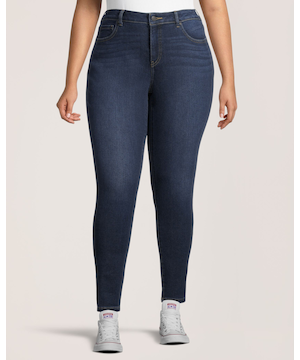 Denver Hayes Women's Curvy Fit Mid Rise Skinny Jeans