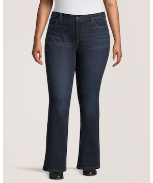 Denver Hayes Women's Curvy Fit Mid Rise Bootcut Jeans