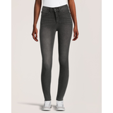 Denver Hayes Women's High Rise Skinny Jeans - Black Front_Flat