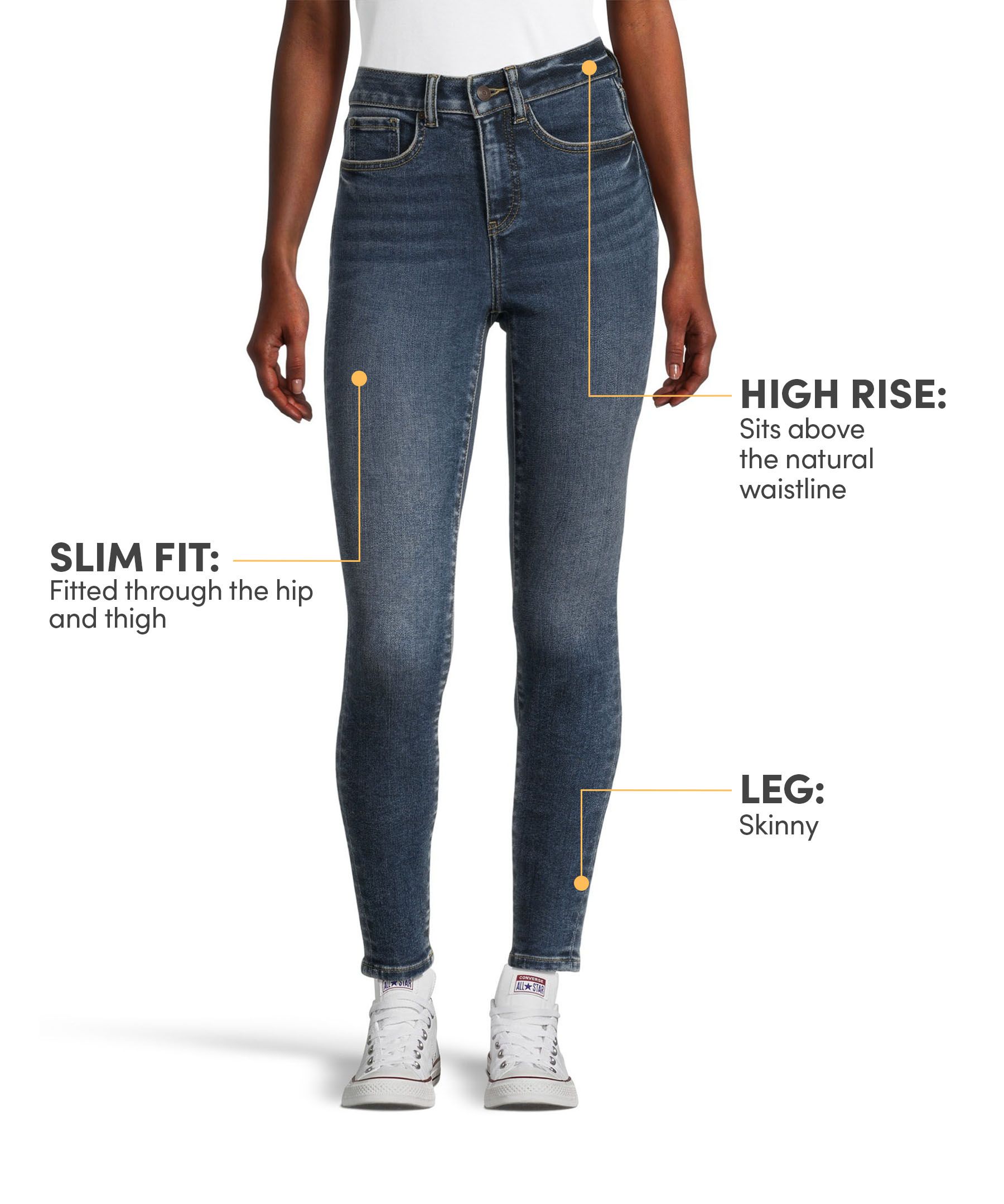 Denver Hayes Women's High Rise Skinny Jeans