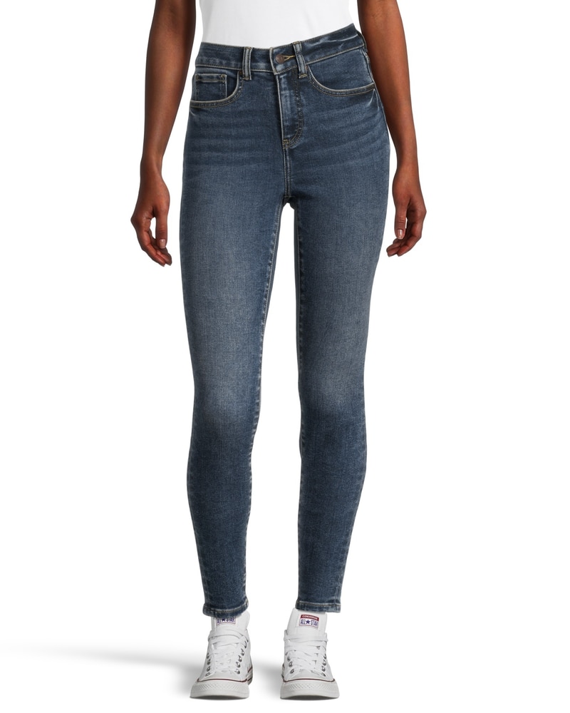 Denver Hayes Women's Curvy Fit Mid Rise Skinny Jeans - Black
