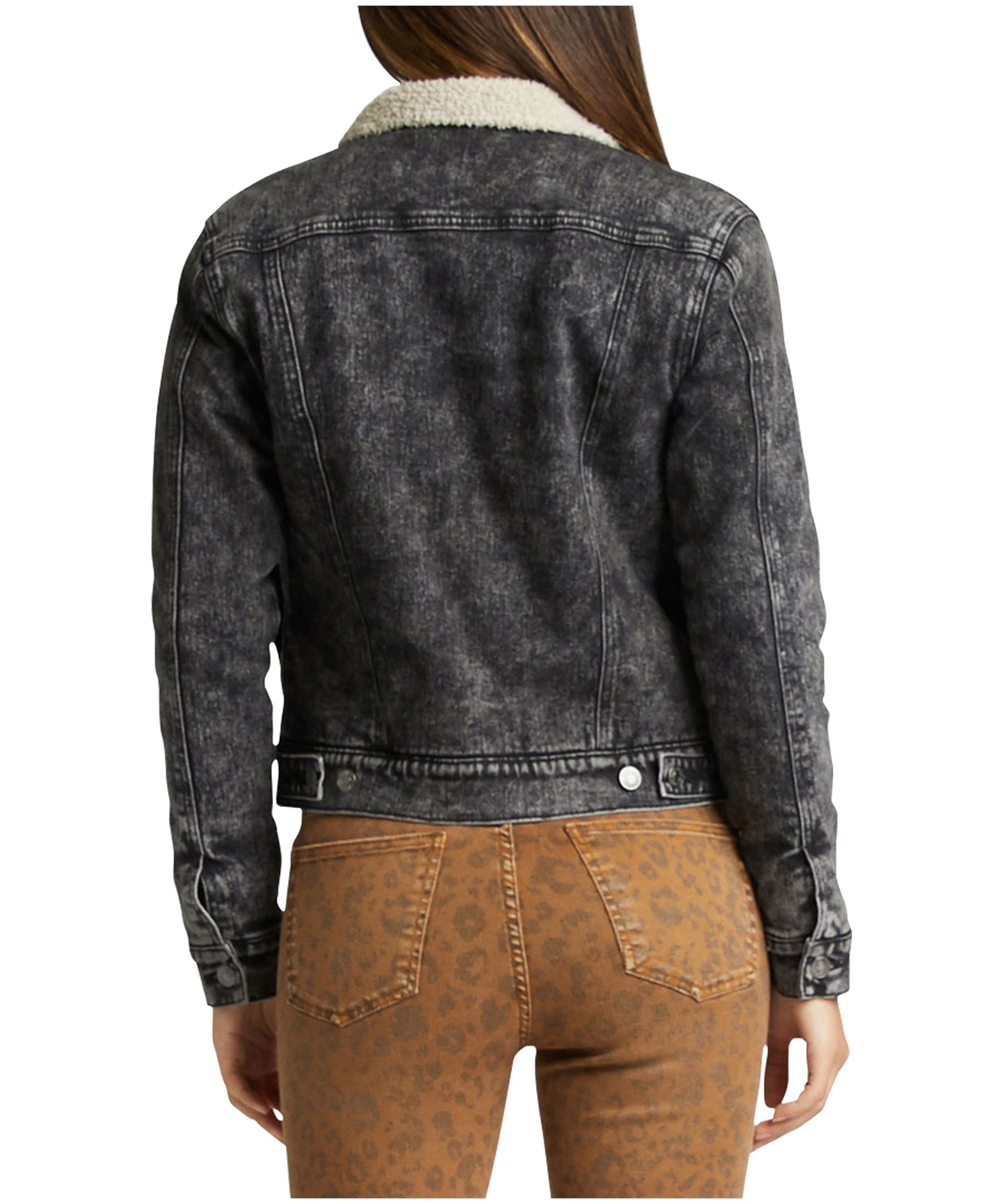 Silver Women's Selena Denim Sherpa Jacket