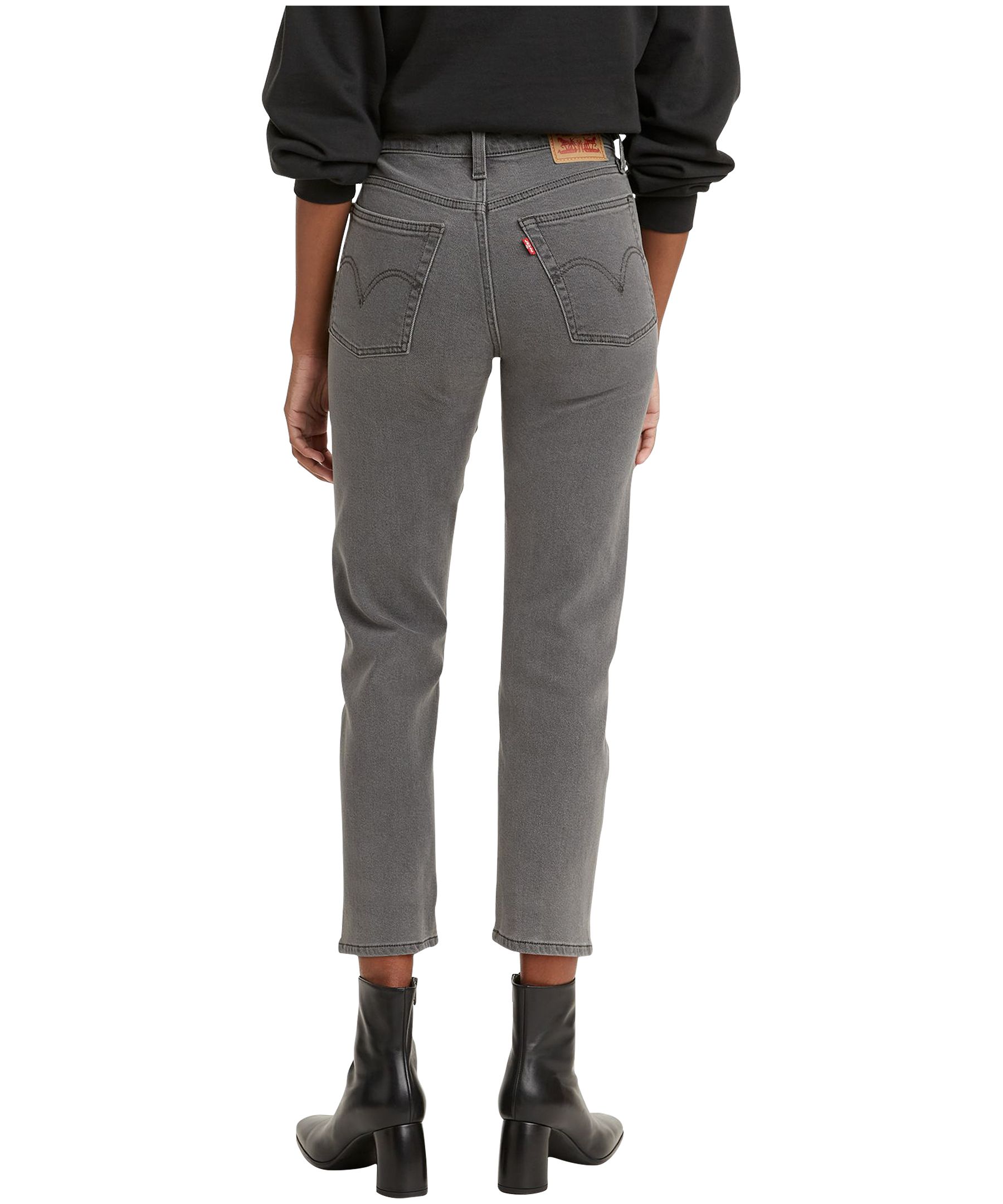 Levi's Jean court à jambe droite et à taille haute pour femmes, Wedgie, Cosmic Comet, noir