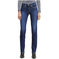 Levi's Women's 314 Shaping Mid Rise Straight Jeans - Cobalt Offbeat Front_Flat