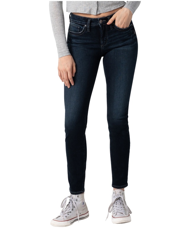 Silver Women's Suki Curvy Fit Mid Rise Skinny Jeans