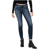 Jean moulant pour femmes, Elyse, Silver Front_Flat