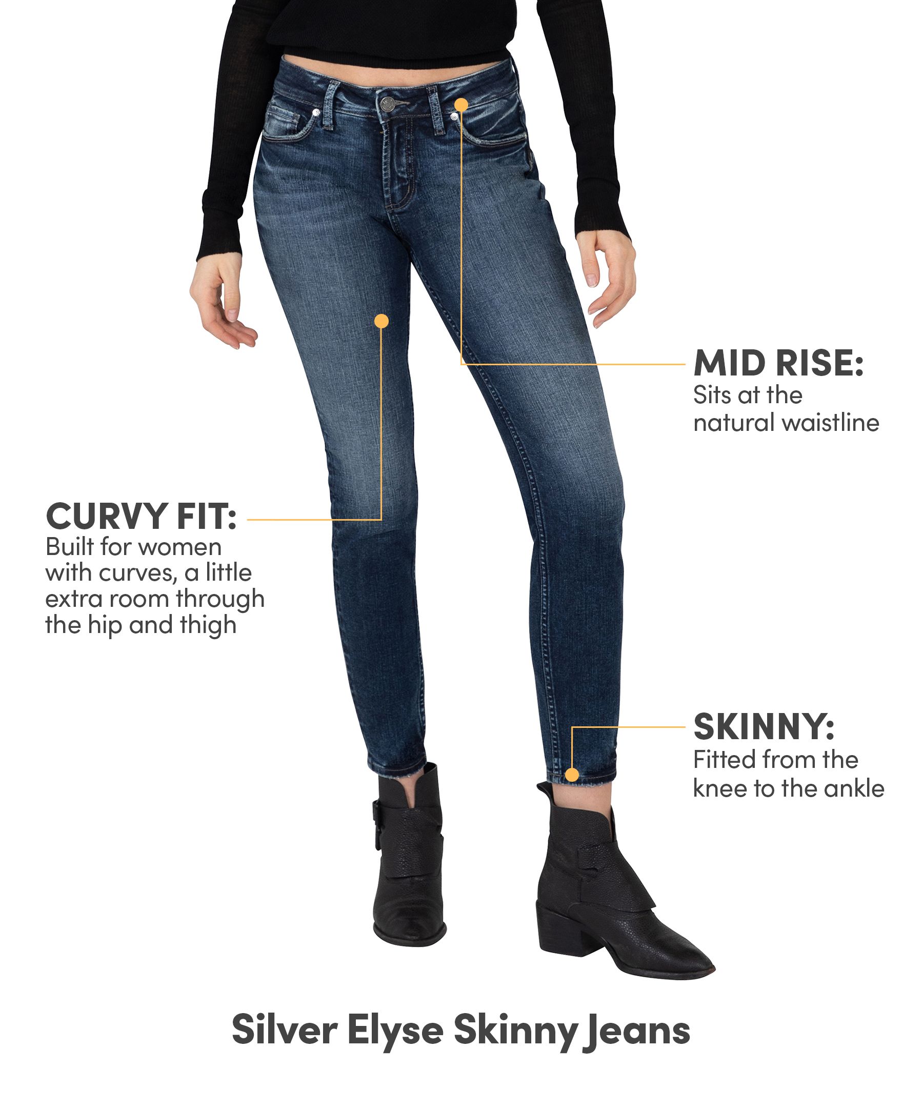 Silver Women's Elyse Skinny Jeans