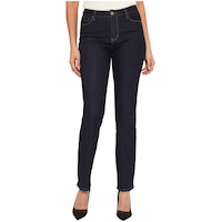 Lois Women's Georgia Mid Rise Straight Jeans Front_Flat