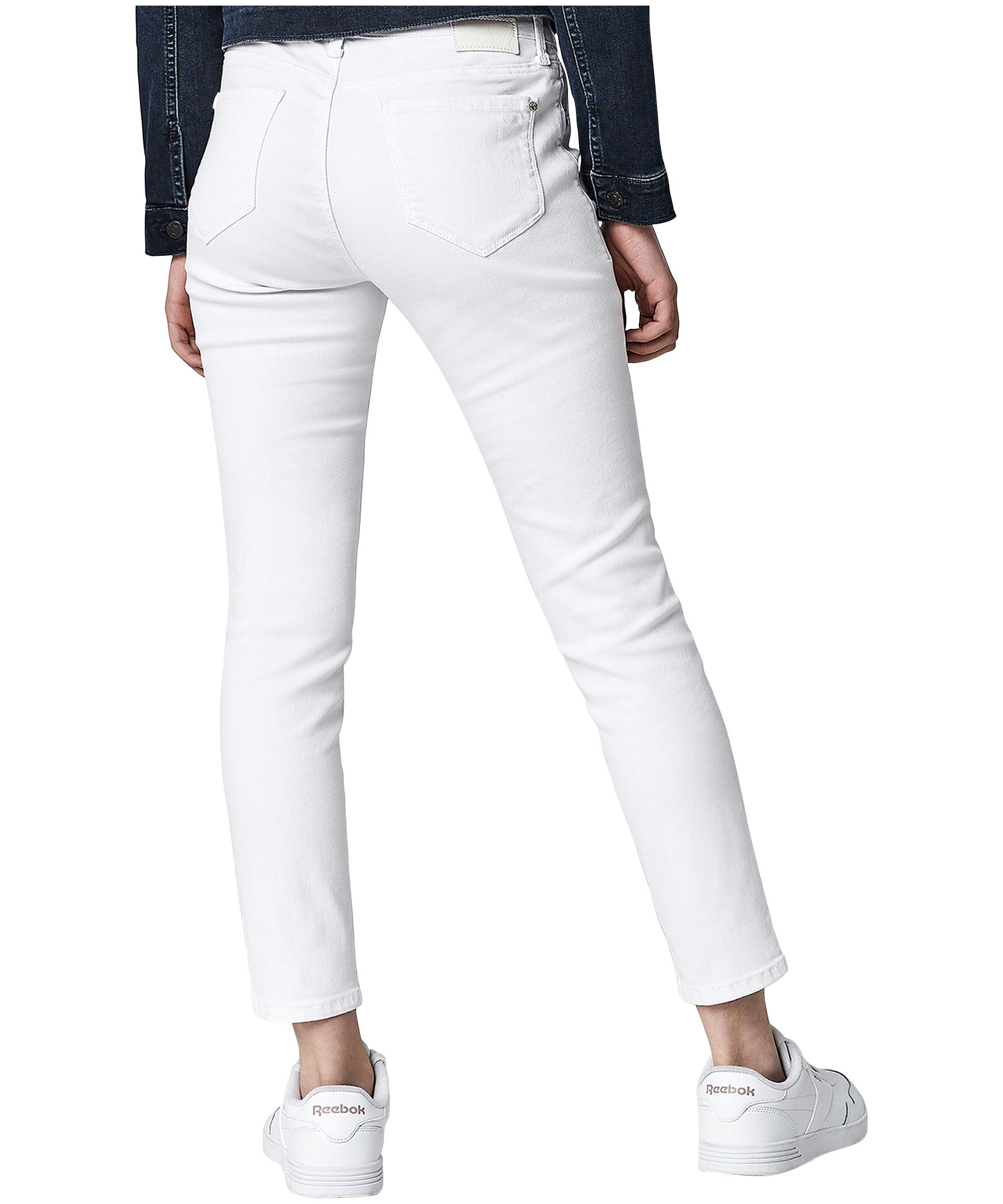 Mavi Women's Adriana Tribeca Mid Rise Super Skinny Ankle Jeans White -ONLINE ONLY