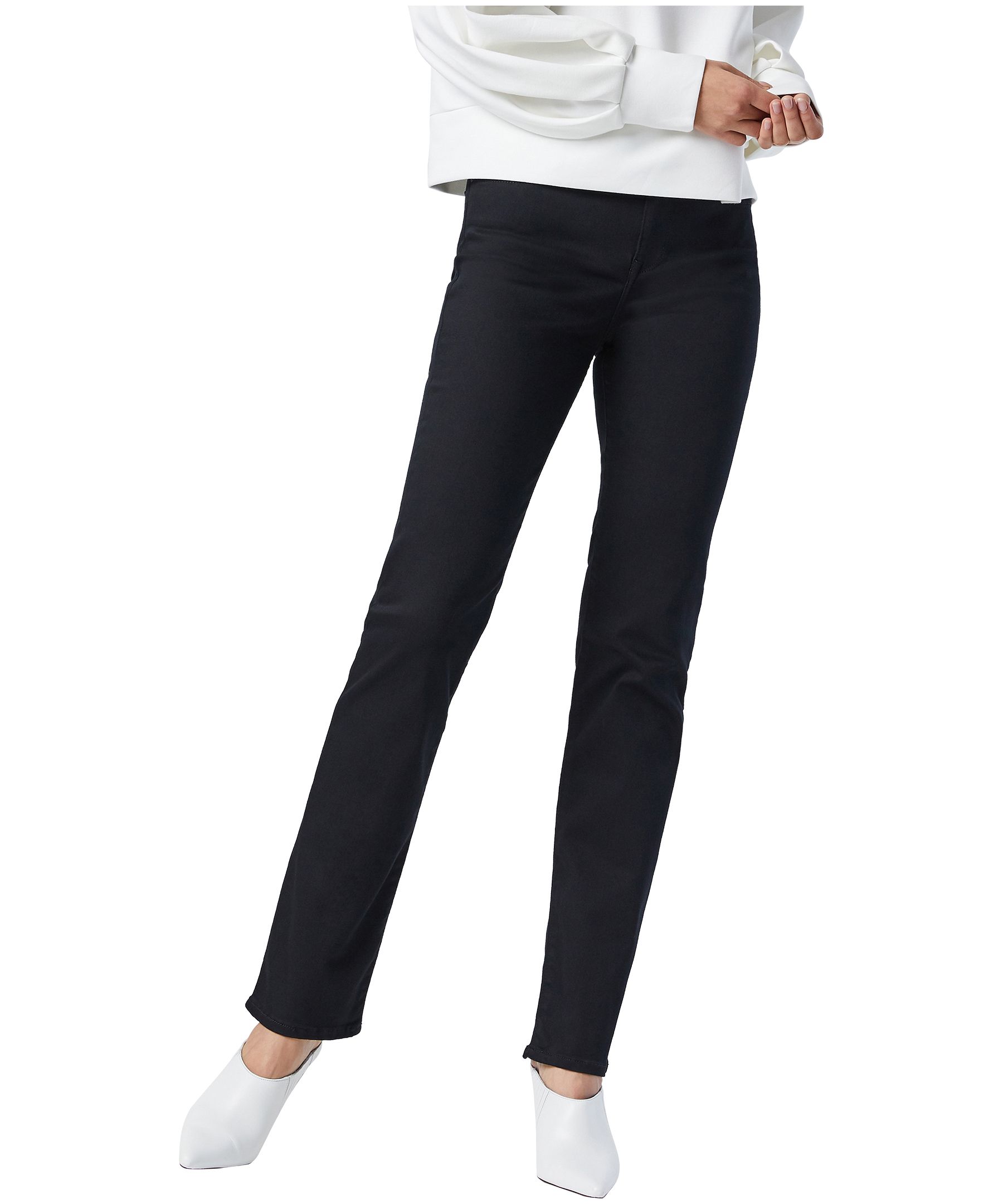 Mavi Women's Veronica Tribeca Super High Rise Straight Leg Jeans Black
