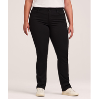 Jean qui épouse les courbes à taille mi-basse et à jambe droite pour femmes, Denver Hayes Front_Flat