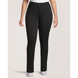 Denver Hayes Women's Curvy Fit Mid Rise Straight Leg Jeans Front_Flat