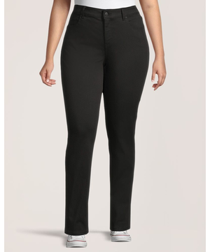Denver Hayes Women's Curvy Fit Mid Rise Straight Leg Jeans