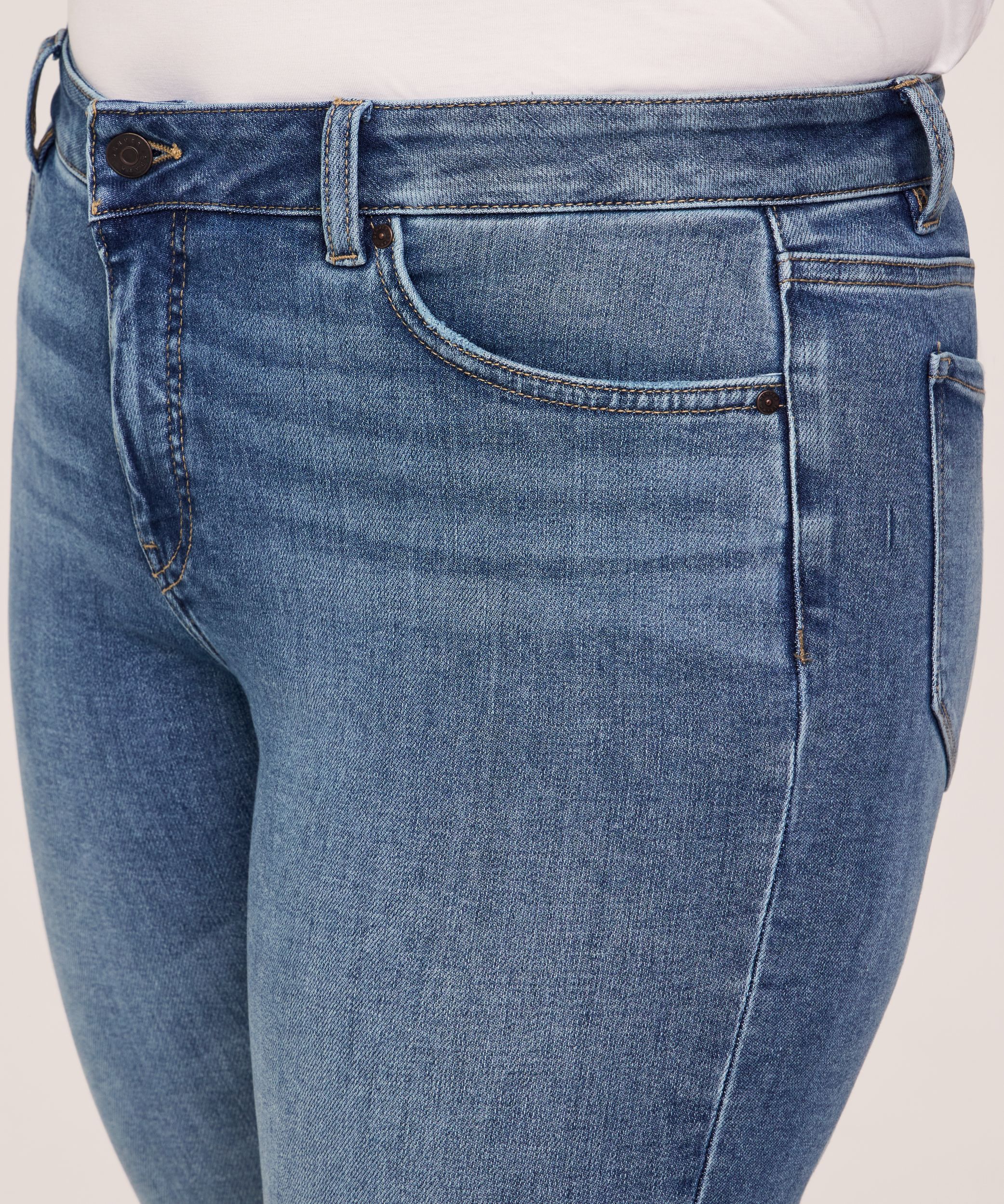 Denver Hayes Women's Curvy Fit Mid Rise Skinny Ankle Jeans