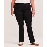Jean semi-évasé à taille mi-basse épousant les courbes pour femmes, Denver Hayes Front_Flat