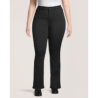 Jean semi-évasé à taille mi-basse épousant les courbes pour femmes, Denver Hayes Front_Flat