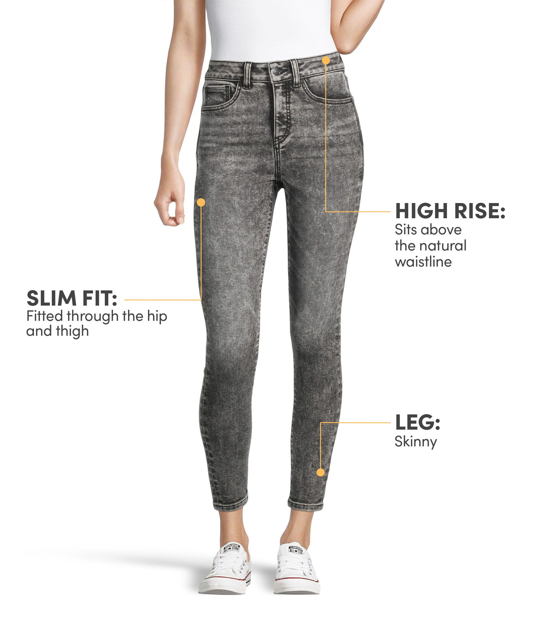 Denver Hayes Women's High Rise Skinny Jeans