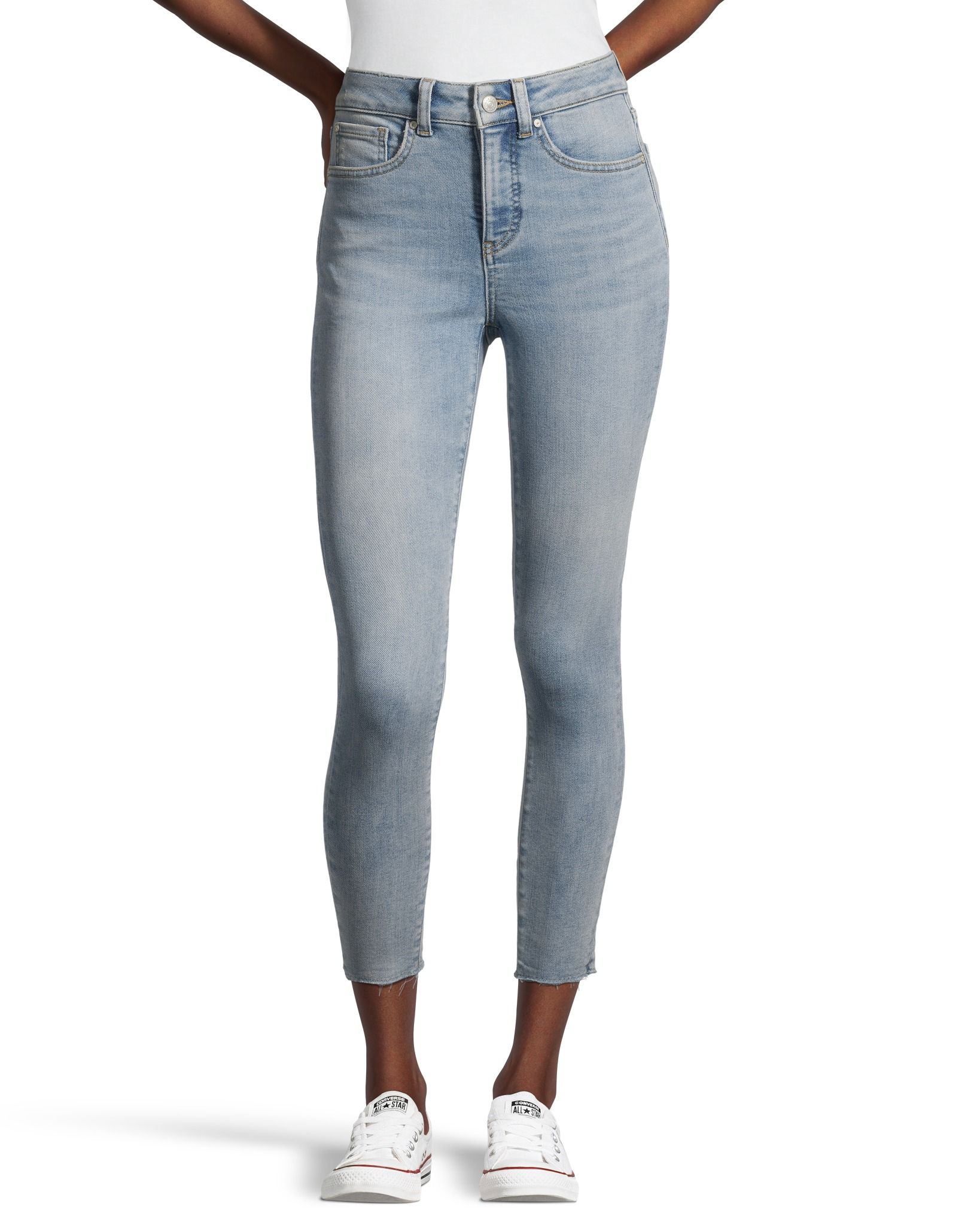 Denver Hayes Women's High Rise Cropped Skinny Jeans - Light Indigo | Marks