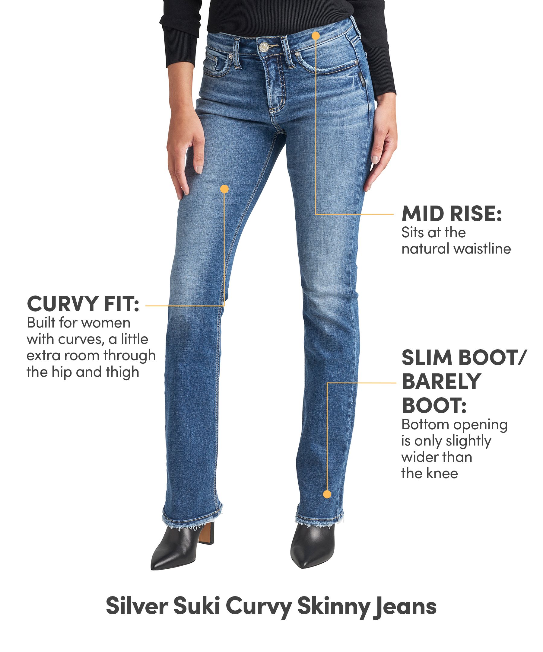 Silver Women's Suki Mid Rise Slim Bootcut Jeans