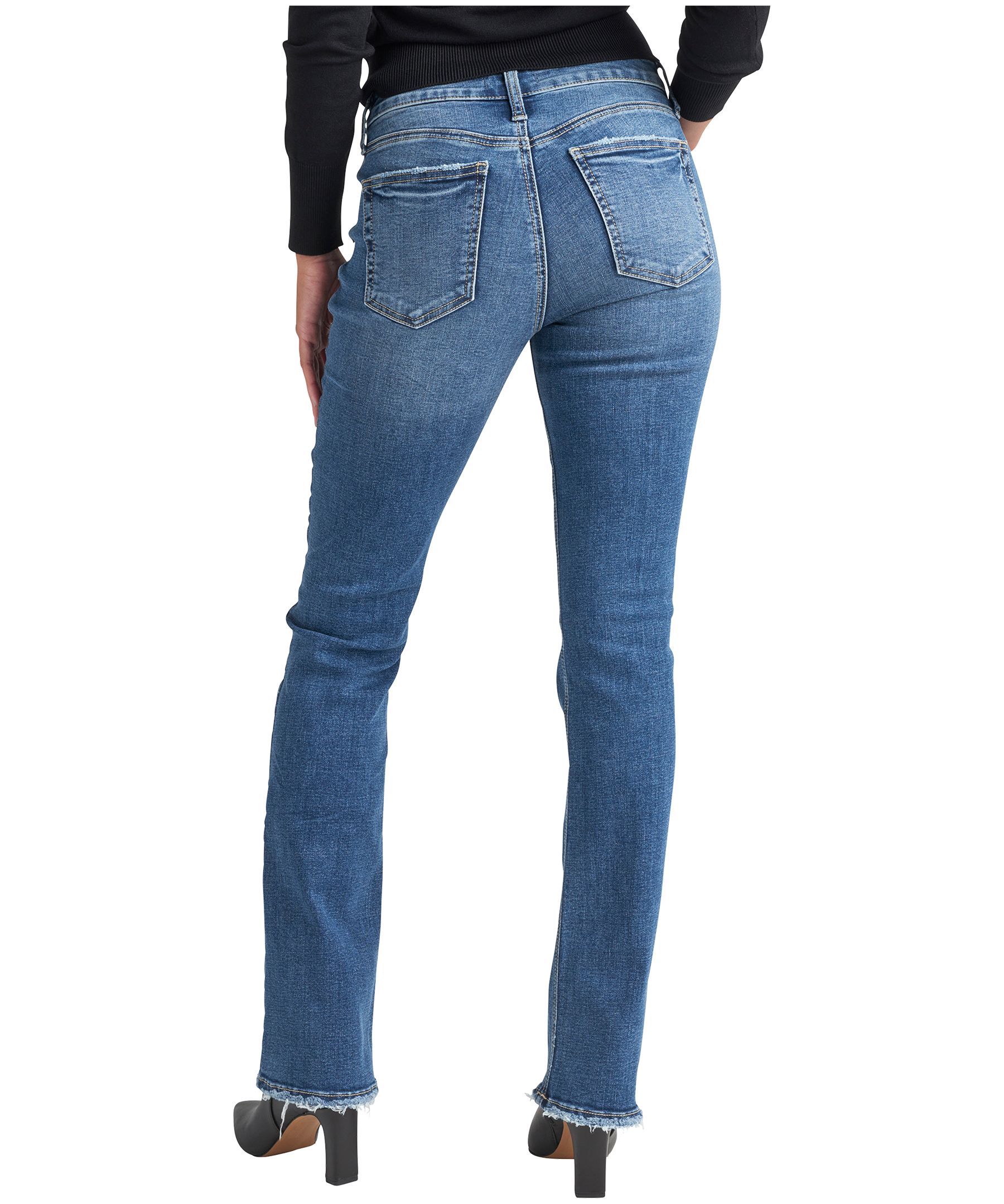 【in a row】Low Rise Mid Bue Bootcut Denim Eco Dahlia High-Rise Bootcut Jeans | GUESS Factory