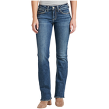 Silver Women's Britt Low Rise Curvy Fit Bootcut Jeans Front_Flat