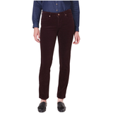 Pantalon en velours côtelé à jambe droite et taille mi-haute pour femmes, Georgia, Lois Front_Flat