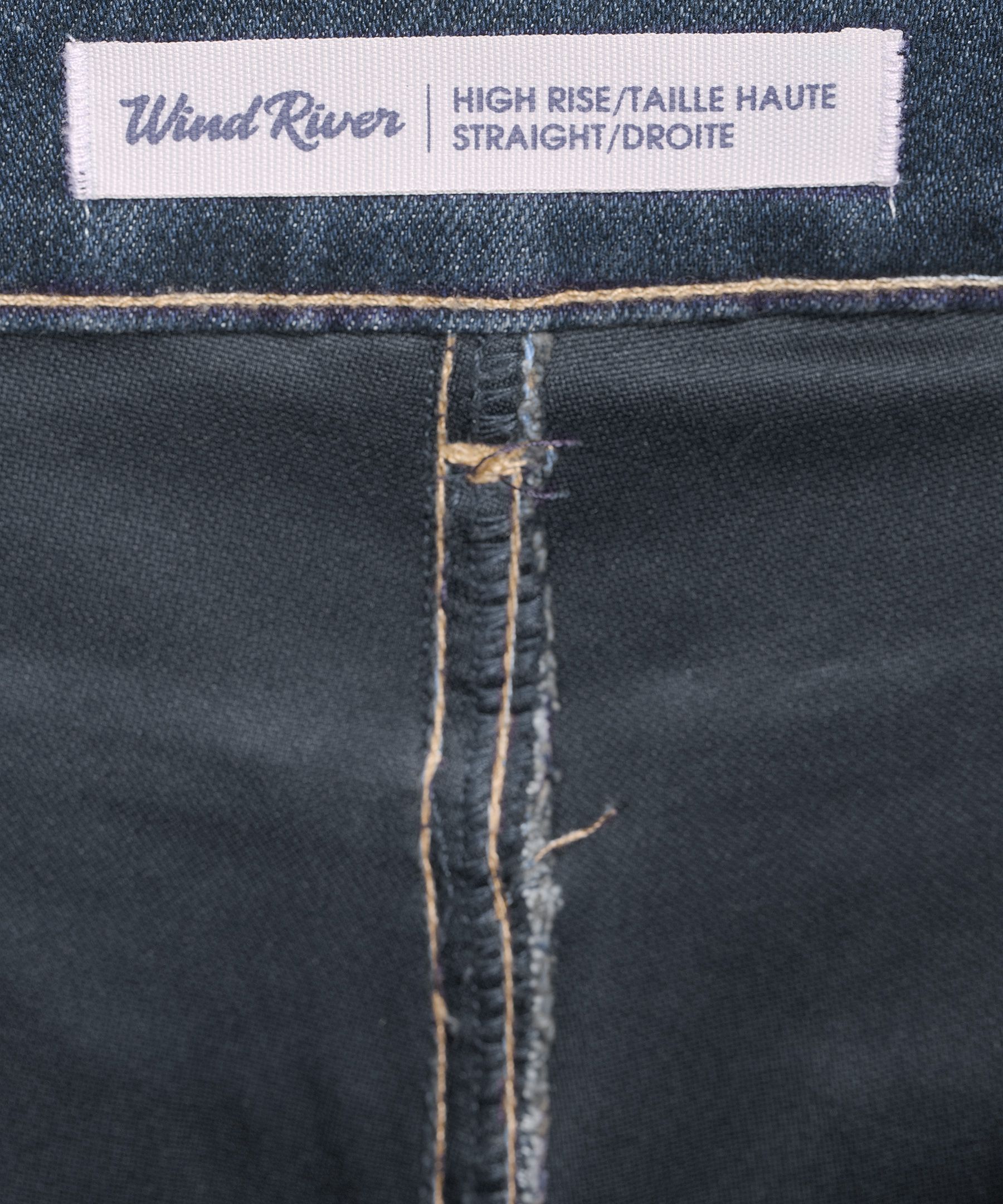 WindRiver Women's T-Max Lined High Rise Straight Leg Jeans - Dark Indigo