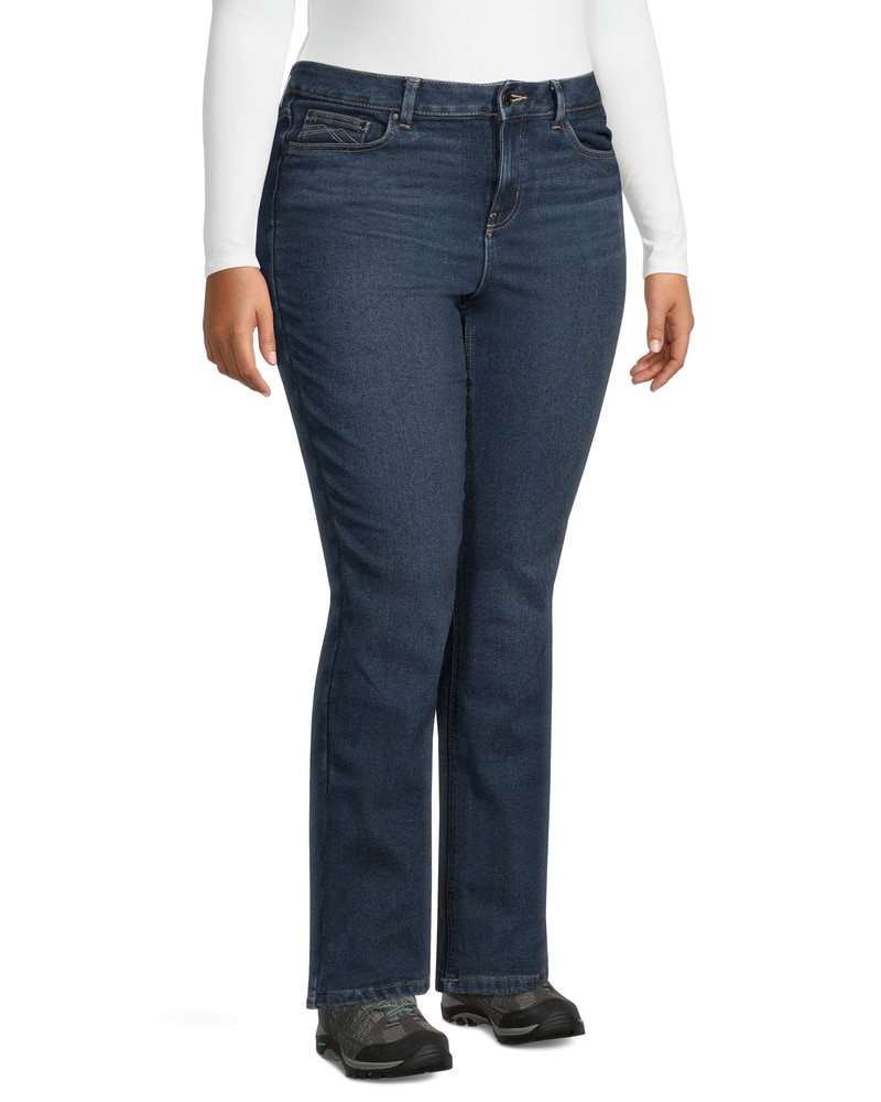 WindRiver Women's T-Max Lined High Rise Straight Leg Jeans - Dark ...