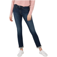 Silver Women's Beau Mid Rise Slim Leg Jeans Front_Three_Fourths_Angled_Left