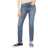 Silver Women's Avery High Rise Straight Leg Jeans Front_Flat
